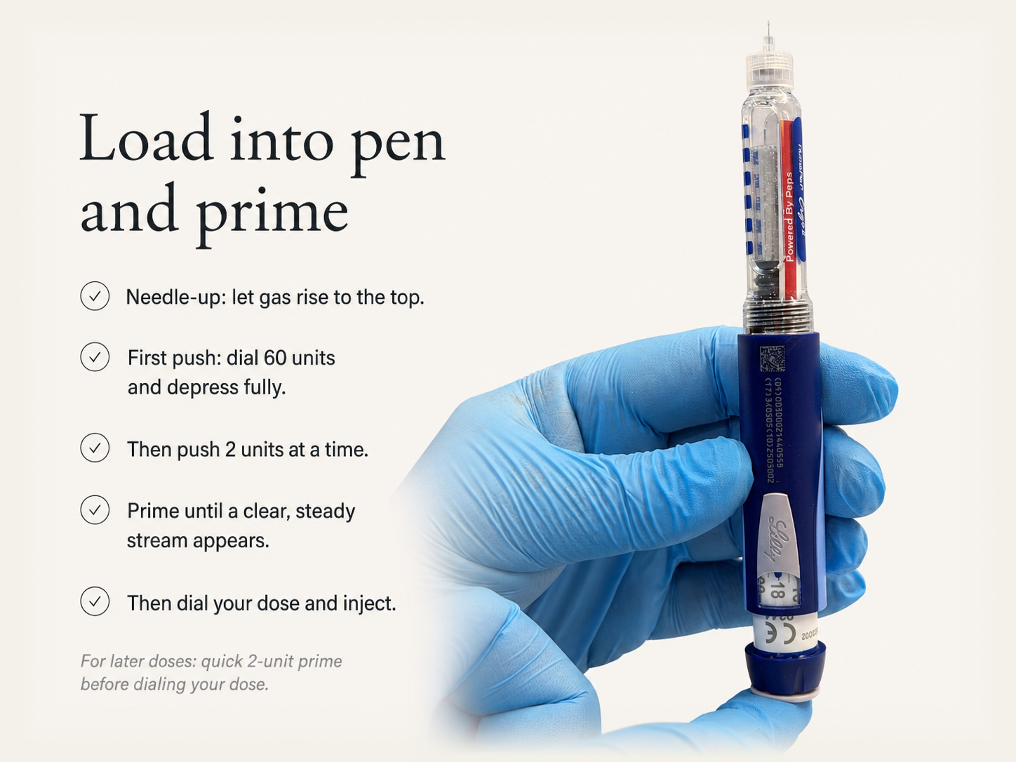 Load into pen and prime